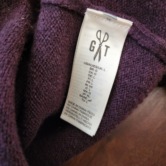 Men's Goodthreads Lambswool Burgundy Cardigan Shawl with Pockets - Picture 5 of 8